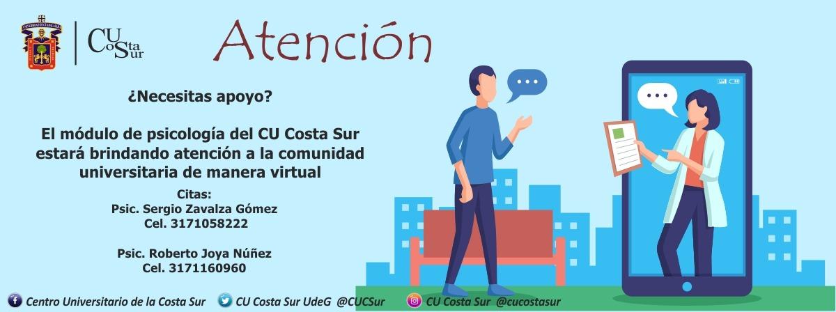 Atención Psicologíca en el Modulo de CU  Costa Sur